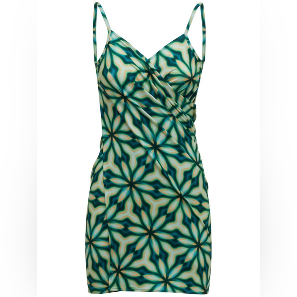 Green graffiti Pareo Printed Mini dress size M Gimaguas NWT